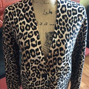Cheetah cardigan sweater. By Chicos size medium/1